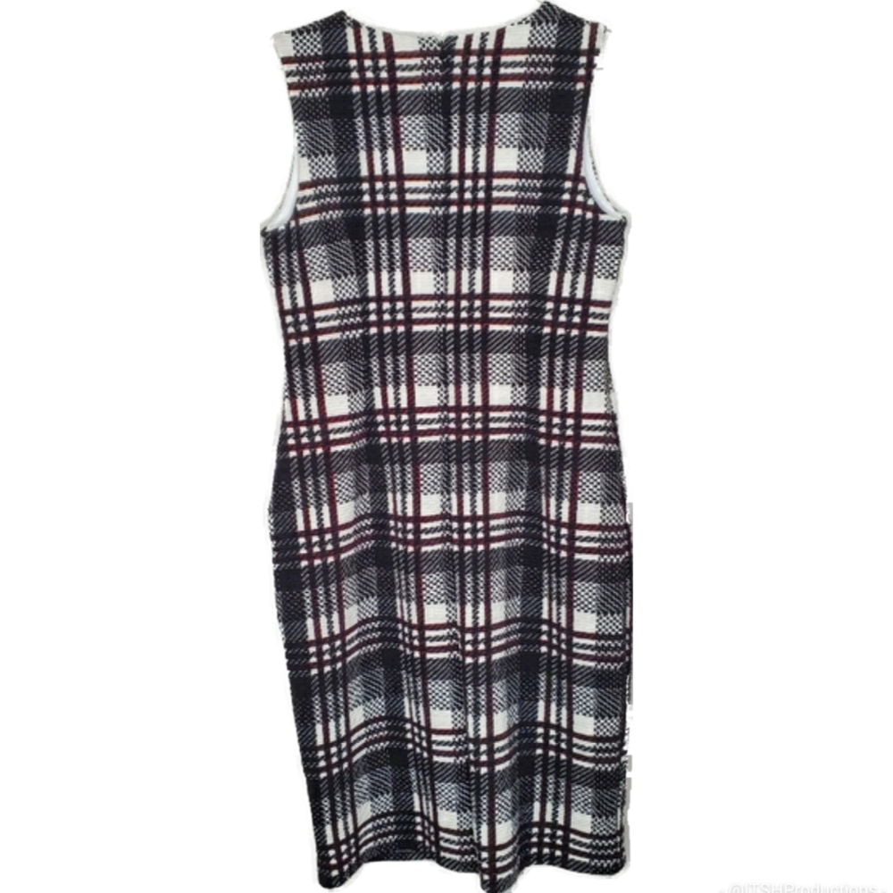 7) SAMI & JO Sleeveless Plaid Hourglass form Dress Sz. L - Picture 4 of 4